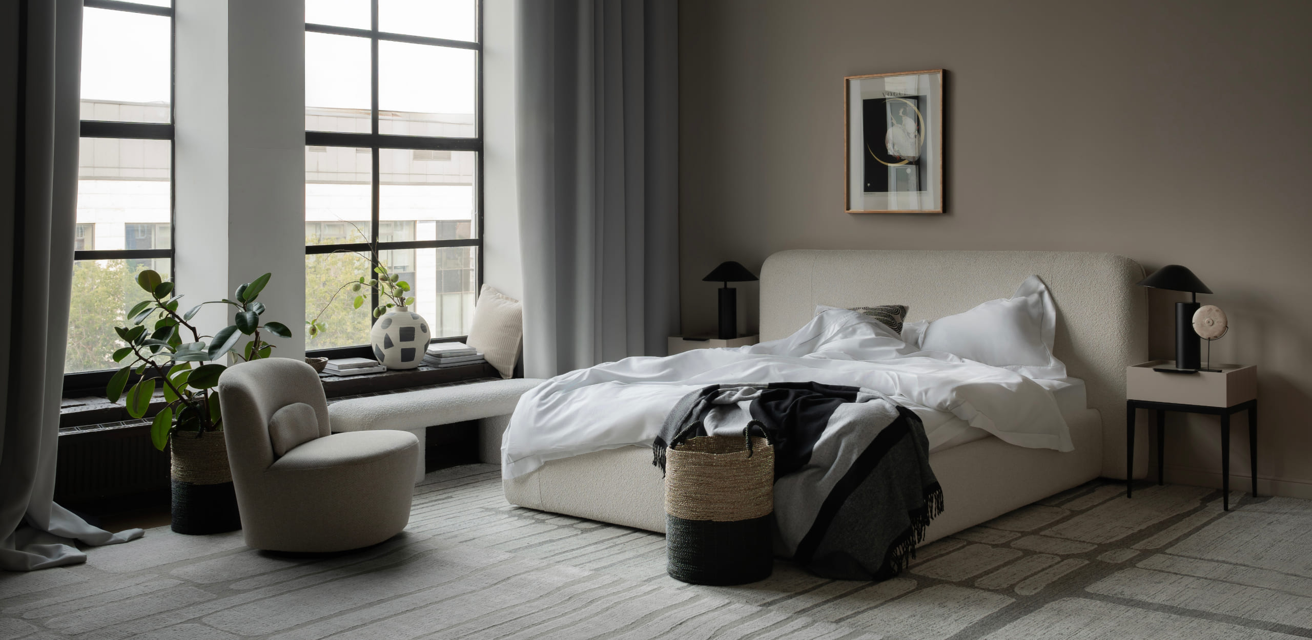 White chocolate: готовый интерьер спальни от Dantone Home