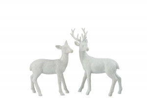 Фигурки Белые олени (набор 2 шт)