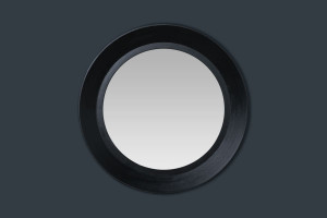 Зеркало Непал круглое чернённый никель