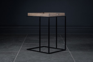 Кофейный столик Трейн L прямоугольный с подносом тёмный/чёрный