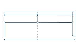 Лаймингтон, раскладной, трёхместная секция с правым подлокотником без механизма