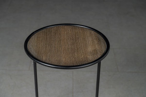 Кофейный столик Трейн DS круглый с подносом тёмный/черный