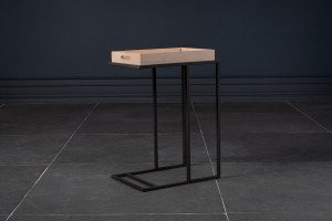 Кофейный столик Трейн S прямоугольный с подносом светлый/чёрный
