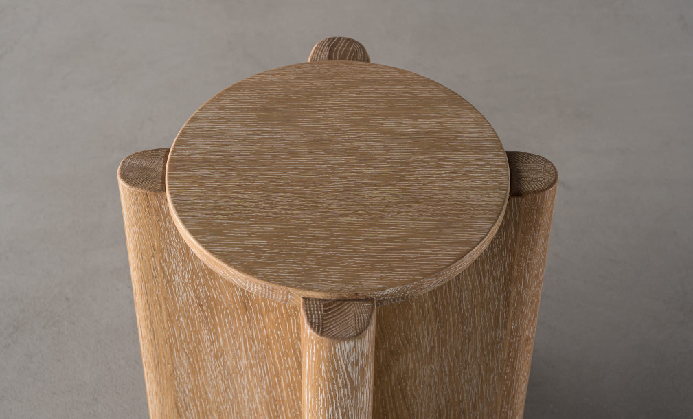 Стол приставной Pebble с деревянной столешницей S
