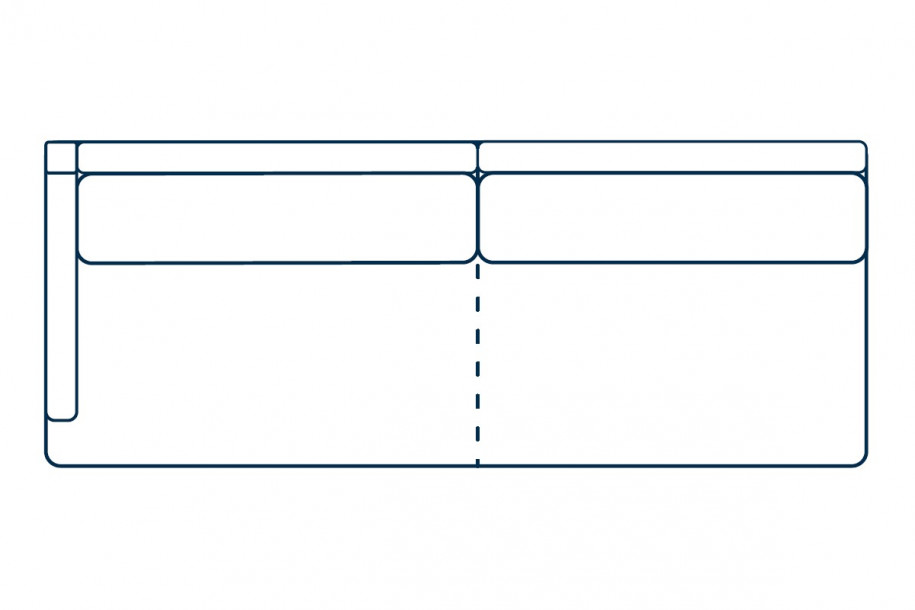 Лаймингтон, раскладной, трёхместная секция с левым подлокотником без механизма