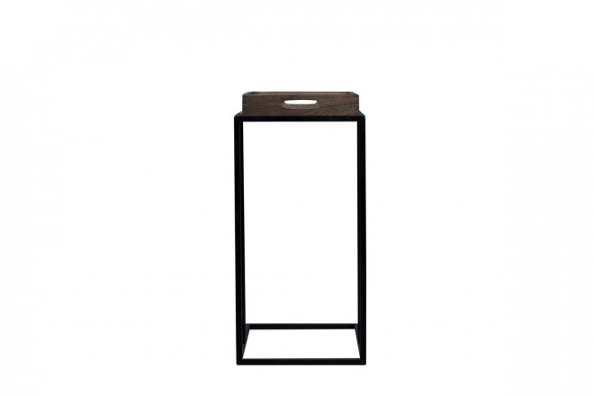 Кофейный столик Трейн S прямоугольный с подносом тёмный/чёрный