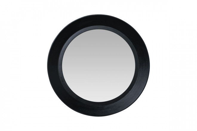 Зеркало Непал круглое чернённый никель
