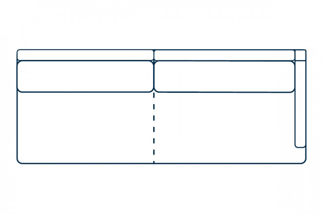 Лаймингтон, раскладной, трёхместная секция с правым подлокотником без механизма