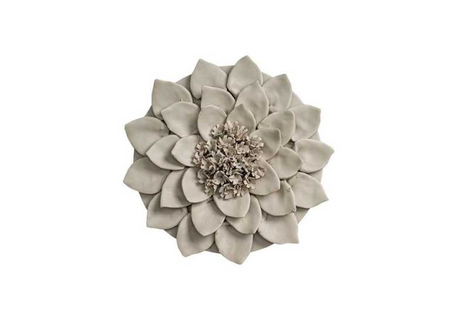 Декор настенный керамический малый серый Гарден
