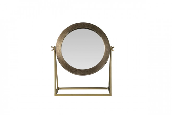 Зеркало Пикколо настольное круглое латунного цвета